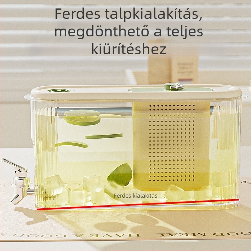 Műanyag hidegvíz-kancsó csappal és fedővel, nagy kapacitású, hőálló, gyümölcs tea és italok kiszolgálására