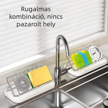 Új rozsdamentes acél szappantartó otthoni használatra, kreatív leeresztő állvány a fürdőszobai pulthoz