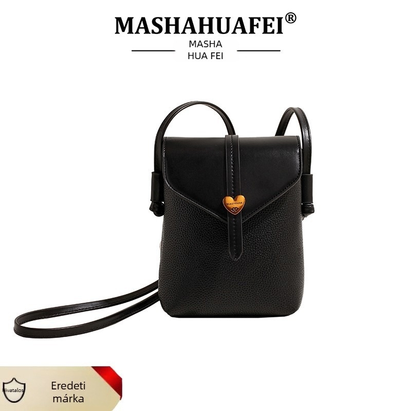 Női válltáska 2025 őszi-téli szezon, elegáns mini függőleges négyszögletes telefontáska, crossbody