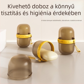 Utazási szappontartó doboz, hordozható mini szappantartó fedéllel, prémium könnyű luxus dizájn, PP anyag