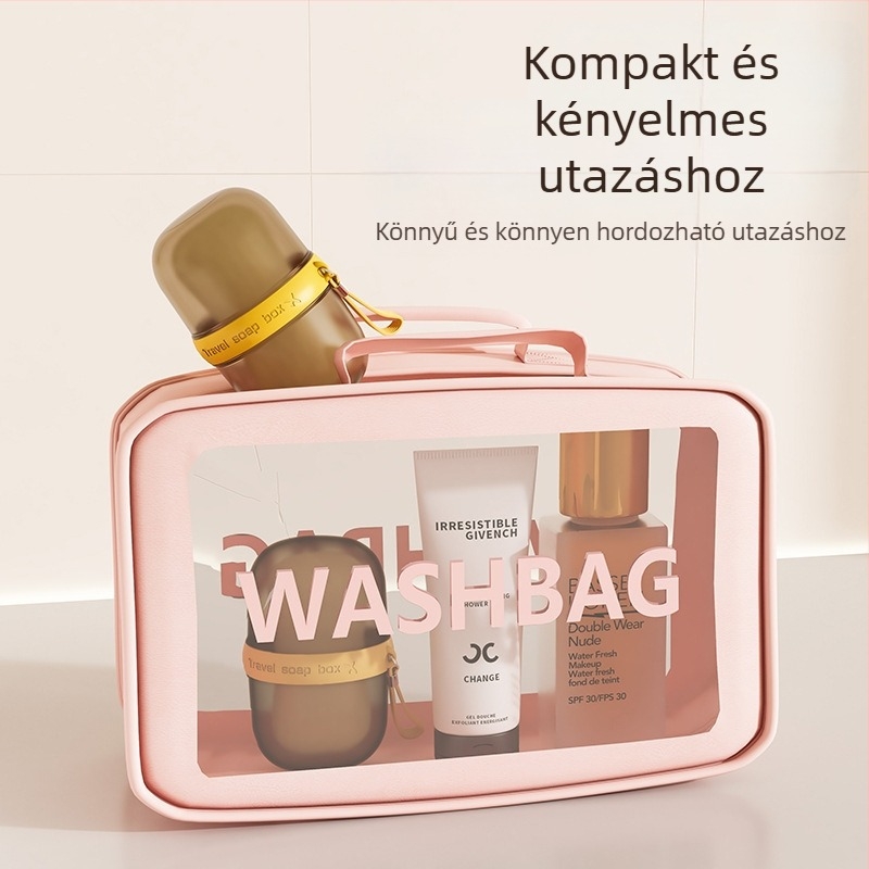 Utazási szappontartó doboz, hordozható mini szappantartó fedéllel, prémium könnyű luxus dizájn, PP anyag
