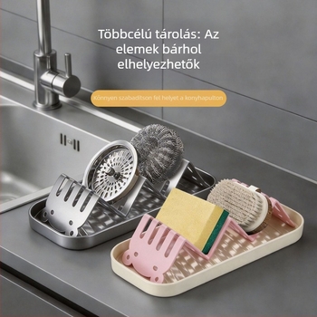 Vasból készült falra szerelhető szappontartó fedéllel, fúrás nélkül, fürdőszobai lefolyóval