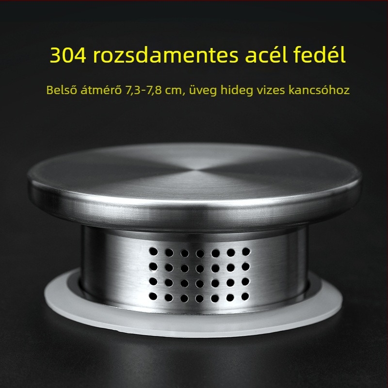 PP hidegvíz kanna fedél 304 rozsdamentes acél szűrővel, csíkos dizájn
