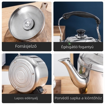 Rozsdamentes acél elektromos vízforraló, nagy kapacitású 4-8 L, 1500-2000 W, gyors forralás