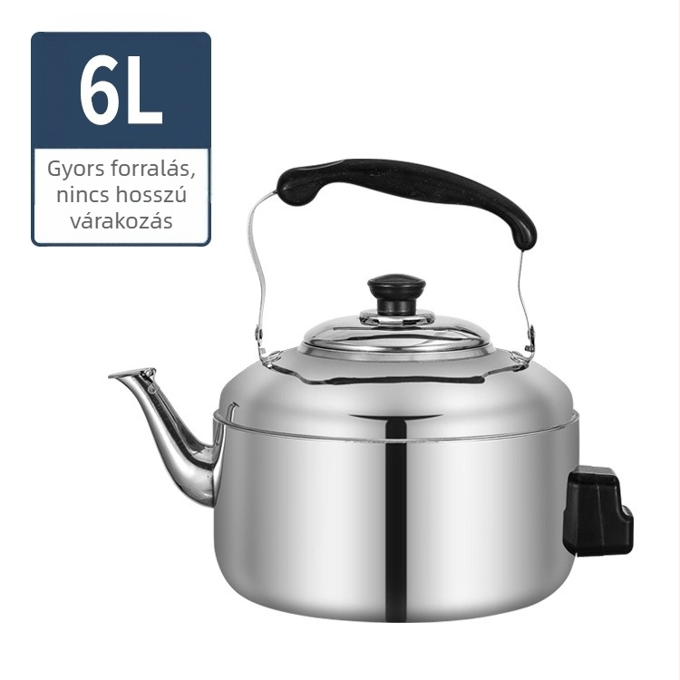 Rozsdamentes acél elektromos vízforraló, nagy kapacitású 4-8 L, 1500-2000 W, gyors forralás