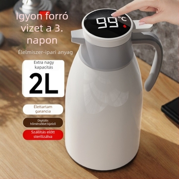 Nagy kapacitású termosz otthoni használatra üveg belsővel