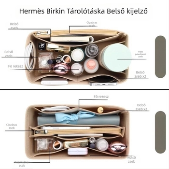 Ultra könnyű belső rendező a Hermès Birkin Platinum táskájához, modell 253035