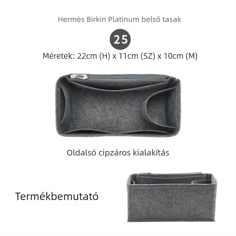 Ultra könnyű belső rendező a Hermès Birkin Platinum táskájához, modell 253035