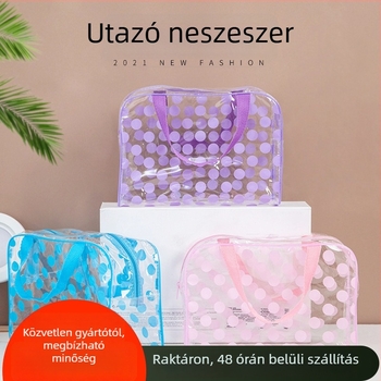 PVC tároló táska, nagy kapacitású kozmetikai táska, utazáshoz hordozható