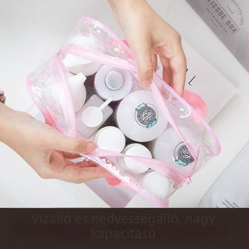 PVC tároló táska, nagy kapacitású kozmetikai táska, utazáshoz hordozható