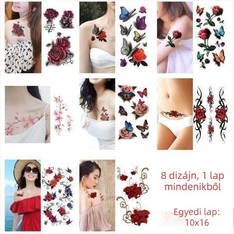 Ideiglenes tetoválás Spider Lily és Hell Girl, Instagram-stílus, vízálló a kulcscsontra, hosszú élettartamú női dizájn