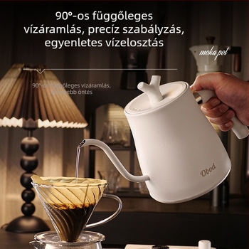 304 rozsdamentes acél pour-over elektromos kanna állítható hőmérséklettel, kávéhoz és Kung Fu teához