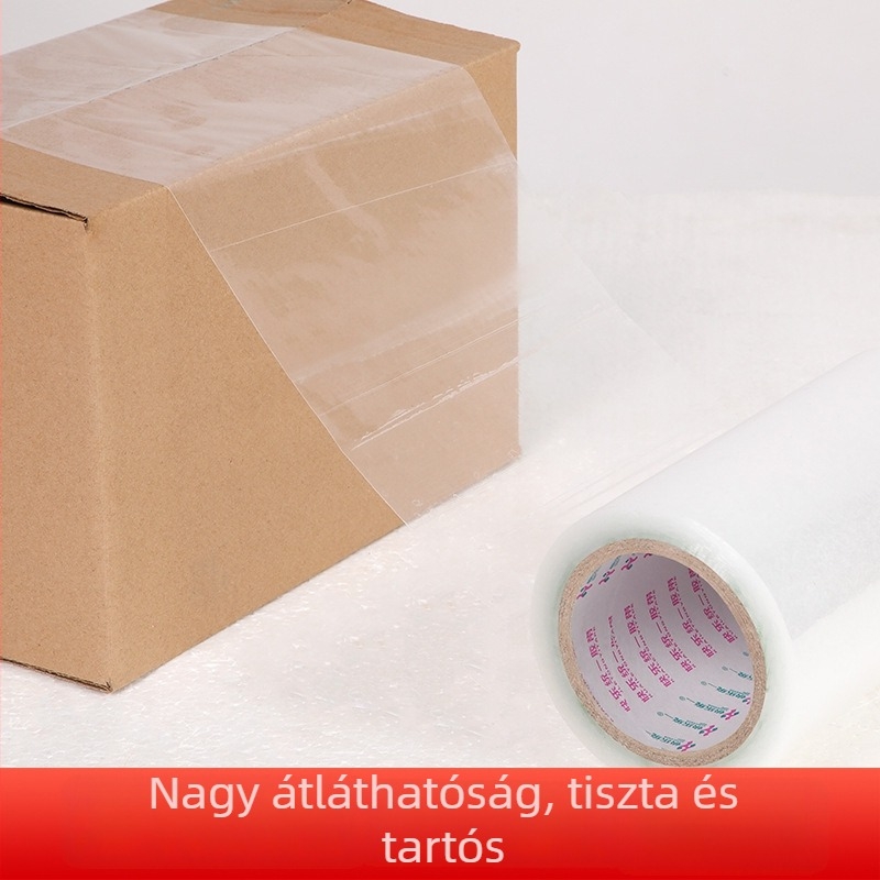 Kifejezetten széles, átlátszó csomagoló szalag, bézs színben, nagy tapadással, vízálló és nedvességálló