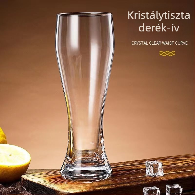 Otthoni sörös pohár, nagy kapacitású, kézműves sörhöz, vastag falú üveg, bár-stílusú, logóval nyomtatott