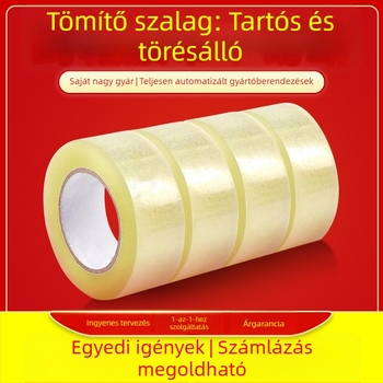 48 mm átlátszó csomagoló szalag, BOPP alapú, dobozok zárásához