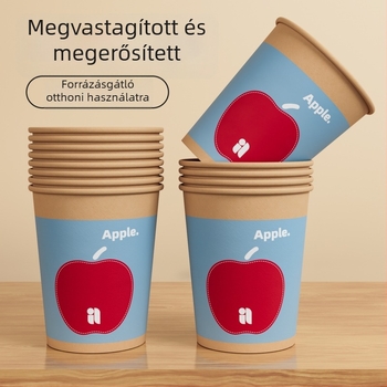 Egyszerhasználatos vastagított papír pohár háztartási használatra, forró és hideg italokhoz, égési védelem, kávé- és teás pohár, aranyos ivó pohár