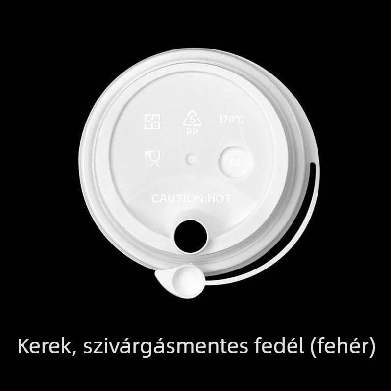 Vastagított egyszer használatos papír pohár fedővel forró és hideg italokhoz, logó nyomtatás és testreszabás, pohár tej-tea és szója tej