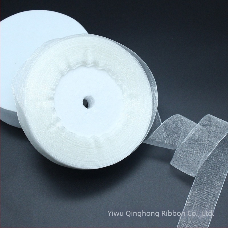 2,5 cm széles, 50 yardos tekercsenkénti színes chiffon szalag virágcsokrokhoz és csomagoláshoz, kézzel készített masnik cipőkhöz és sapkákhoz