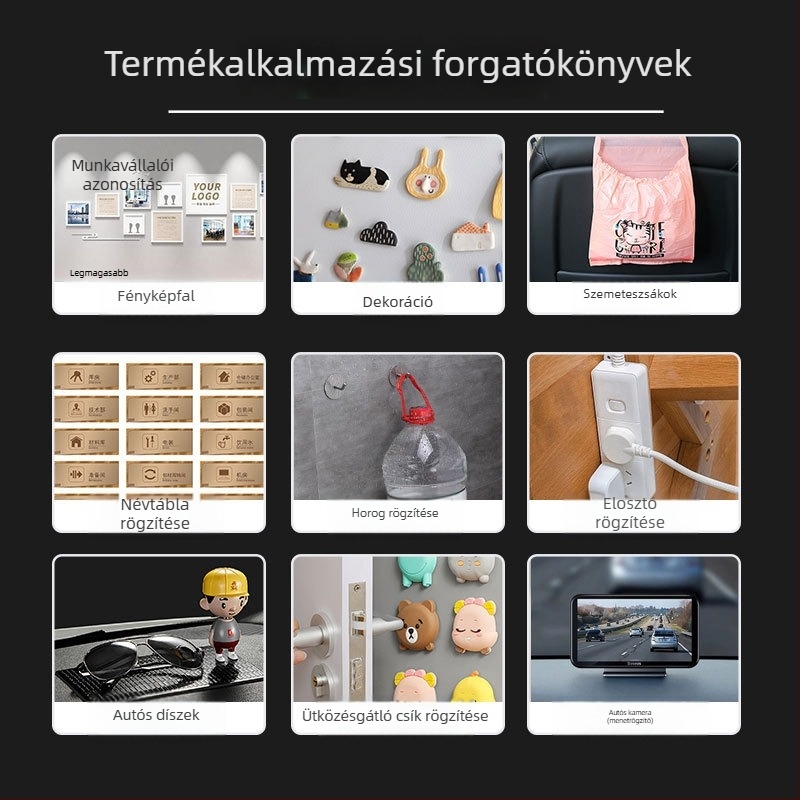 Nano kettős oldalas ragasztószalag, vízálló, átlátszó akril ragasztó, magas viszkozitás, nyom nélkül, 3 cm széles, 1-5 m hosszú
