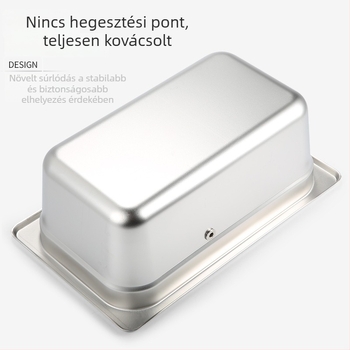 Nagy téglalap alakú rozsdamentes acél kávézacc kiürítő doboz