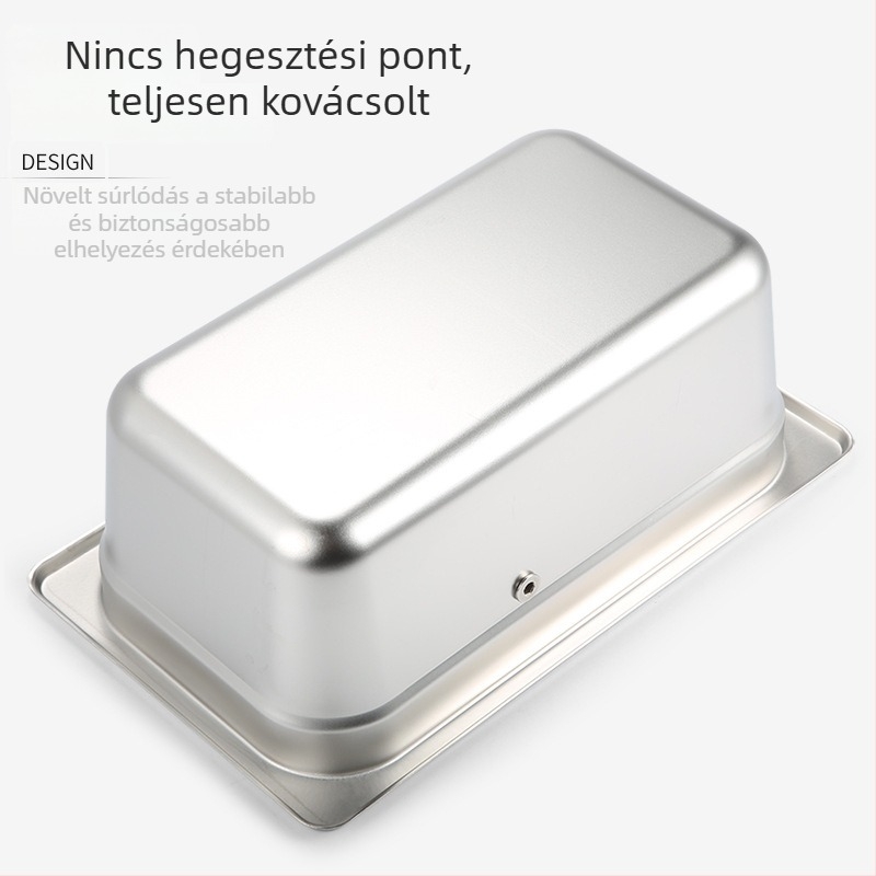 Nagy téglalap alakú rozsdamentes acél kávézacc kiürítő doboz