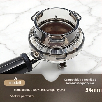 54 mm-es kör alakú eszpresszó tölcsér Breville Barista fogantyúhoz, kéz nélküli használathoz