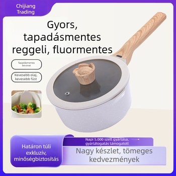 Maifan kőből készült, tapadásmentes kis tejfőző edény bébiételhez, tej és tészta főzéséhez, háztartási használatra