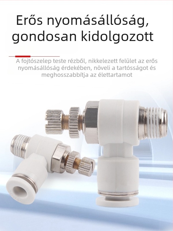 SL8-02 Pneumatikus gyorscsatlakozó kapcsoló, levegőnyomás-szabályozó szelep és állítható áramlású szelep hengerekhez