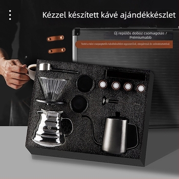 Kézzel készített kávé ajándékcsomag luxus utazó dobozzal