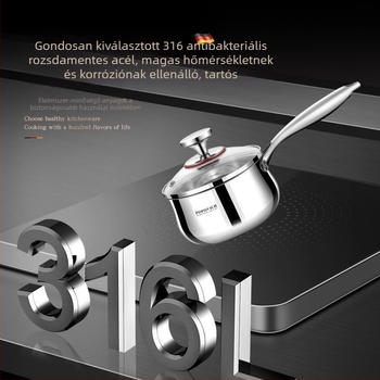 316 rozsdamentes acél tejlábas, extra vastag, babáknak — párolás és babatáplálék készítés, monolitikus test, otthoni használatra