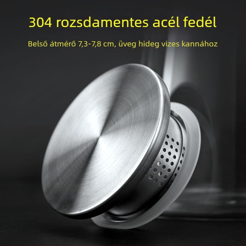 Hideg víz palacktetelek készlet: bambusz fedél, rozsdamentes acél fedél, boroszilikát üveg palack fedél, szűrőedény fedél, teáskanna fedél
