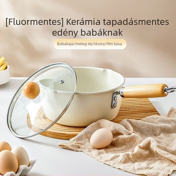 Egy személyre szóló kerámia tapadásmentes tejfőző edény — bébiétel, instant tészta, omlett és leves