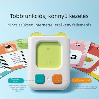 Time Optics Kézben tartható korai nevelési kártya készülék, kétnyelvű írás-olvasás fejlesztés gyerekeknek, oktató játék