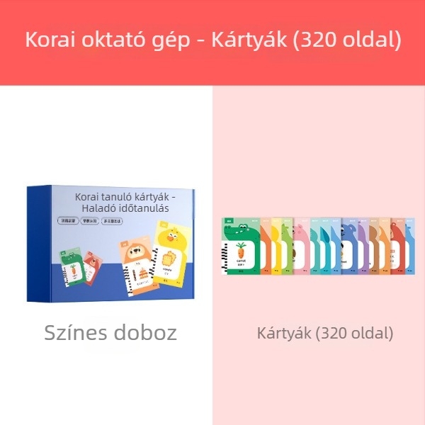 Time Optics Kézben tartható korai nevelési kártya készülék, kétnyelvű írás-olvasás fejlesztés gyerekeknek, oktató játék