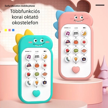 Baba mobiltelefon játék zenével, korai fejlődéshez — oktató készülék gyerekeknek 0–3 évesek
