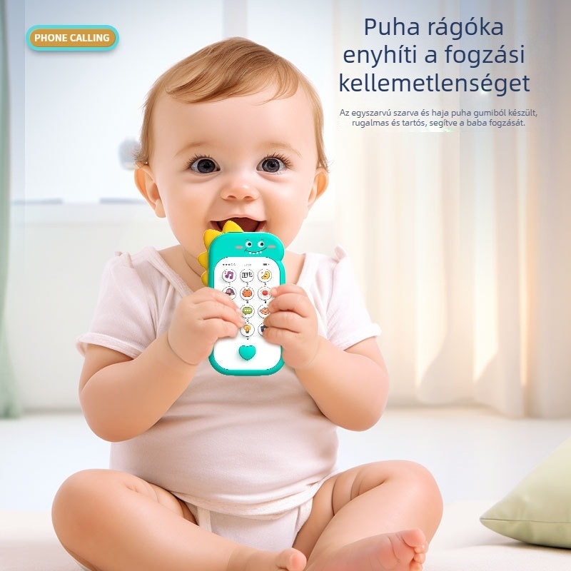 Baba mobiltelefon játék zenével, korai fejlődéshez — oktató készülék gyerekeknek 0–3 évesek