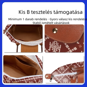 Mikro-személyre szabott 'dumpling' táska, vászon női kézitáska betűs nyomtatással
