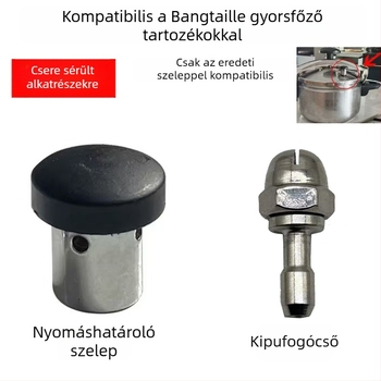 Robbanásbiztos nyomástartó edény kiegészítői: nyomáscsökkentő szelep, kiáramlócső és biztonsági szelep