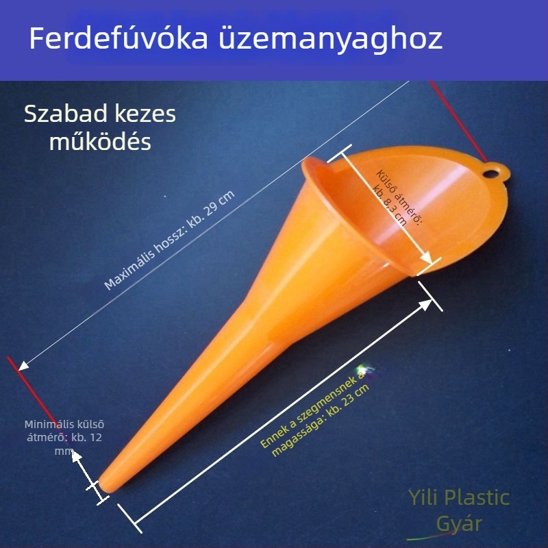 Műanyag tölcsér autók és motorok tankolásához – motorolaj, benzin és karbamid