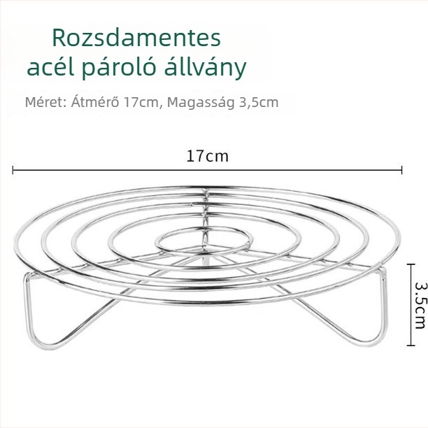 Rozsdamentes acélból készült grillrács légsütőhöz belső tartóval és olajszűrő rács