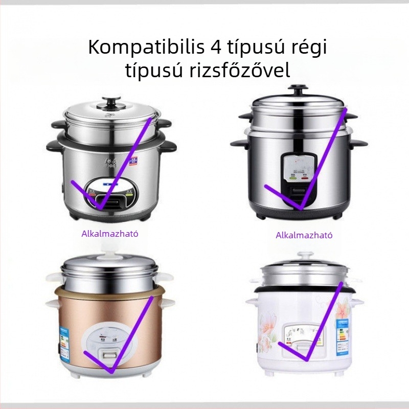 Rizsfőző belső edény, tapadásmentes, ódivatú háromszög alakú, 2345 modell, 1,5 L, tartozékok