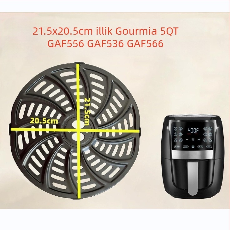 Csere tálca 6QT Gourmia GAF698/GAF686 légsütőhöz, tapadásmentes bevonattal