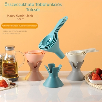 Hat az egyben konyhai tölcsérkészlet folyadék töltővel és tojásfehérje szeparátorral