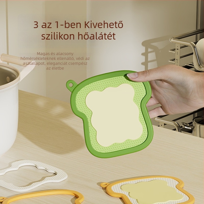 Silikonból készült hőálló alátét poharakhoz, tányérokhoz és edényekhez – négyszögletes, prémium minőség