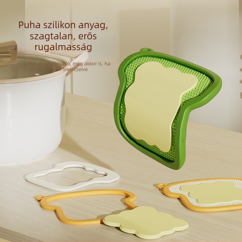 Silikonból készült hőálló alátét poharakhoz, tányérokhoz és edényekhez – négyszögletes, prémium minőség
