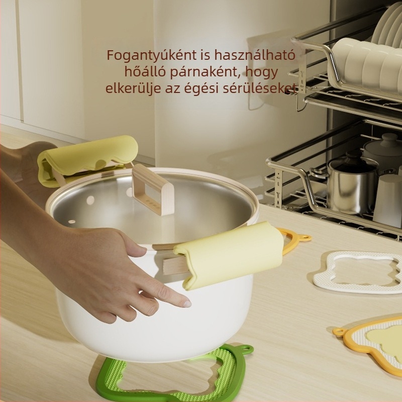 Silikonból készült hőálló alátét poharakhoz, tányérokhoz és edényekhez – négyszögletes, prémium minőség