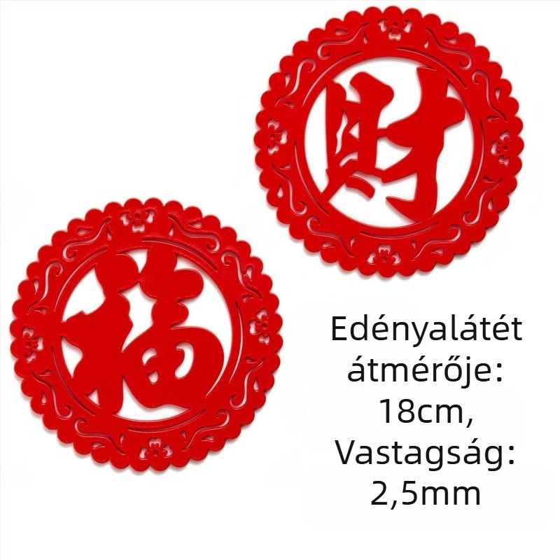 Körkörös szilikon edényalátét, vastag, piros, áttört mintával, hőálló, csúszásmentes asztali alátét poháralátétként