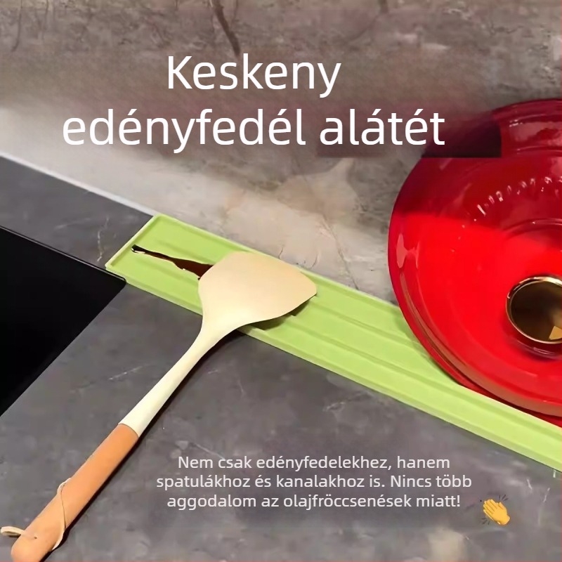 Szilikon fedőmat a konyhapult‑hoz, többfunkciós, csúszásmentes és vízelvezető a szűk résekhez, fúrás nélkül