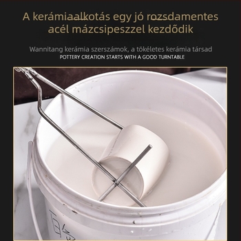 Kerámia máz eszköz készlet: rozsdamentes acél mázklippek, merítő készülék, lengő mázklip fogó, eszközök nyers kerámiához; tartalmazza csészét és tányért