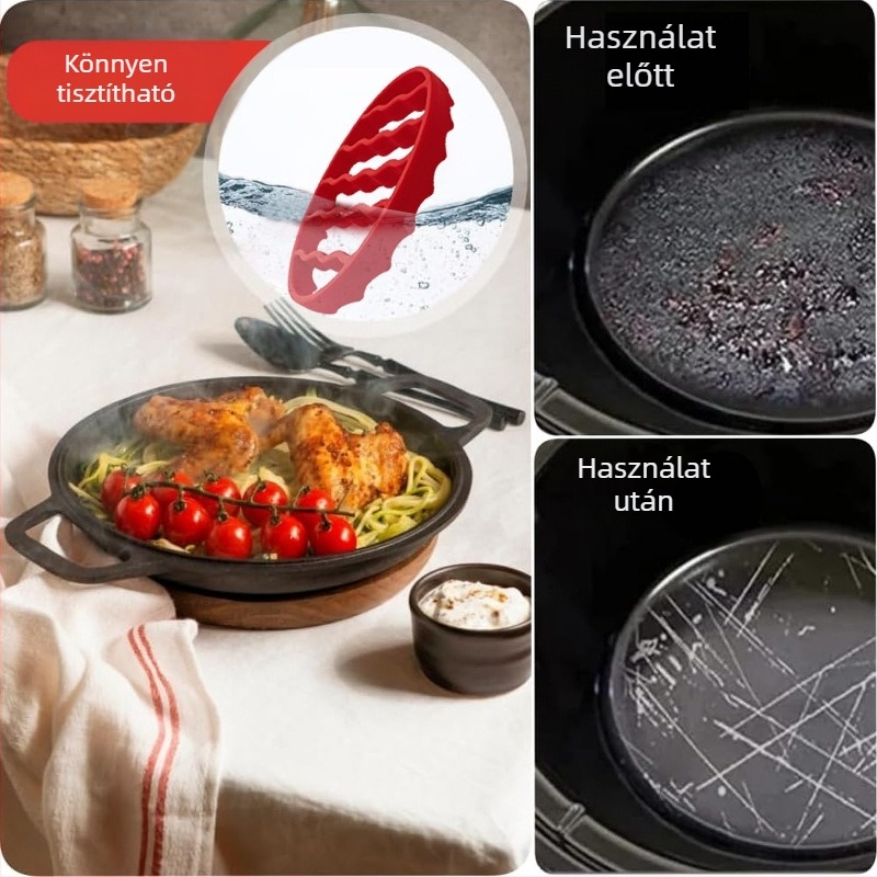 Szilikon grill alátét állvánnyal, gőzölő és hőszigetelő alátéttel – magas hőmérséklet-tűrés, könnyen tisztítható